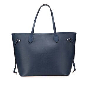 Louis Vuitton Epi Neverfull Tote Bag Indigo Blue Leather